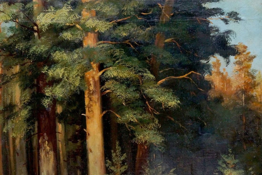 Oil painting Dense forest - 4