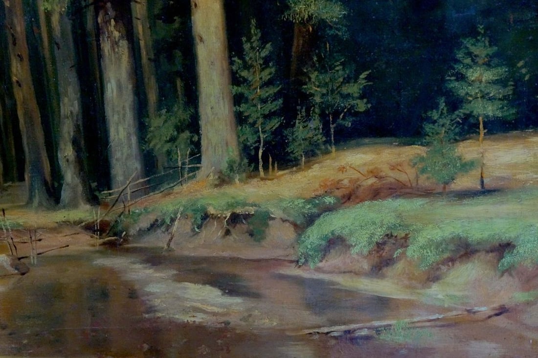 Oil painting Dense forest - 5