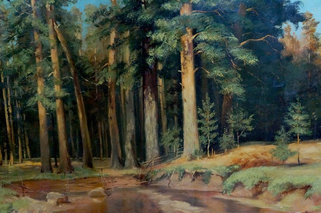 Oil painting Dense forest - 6
