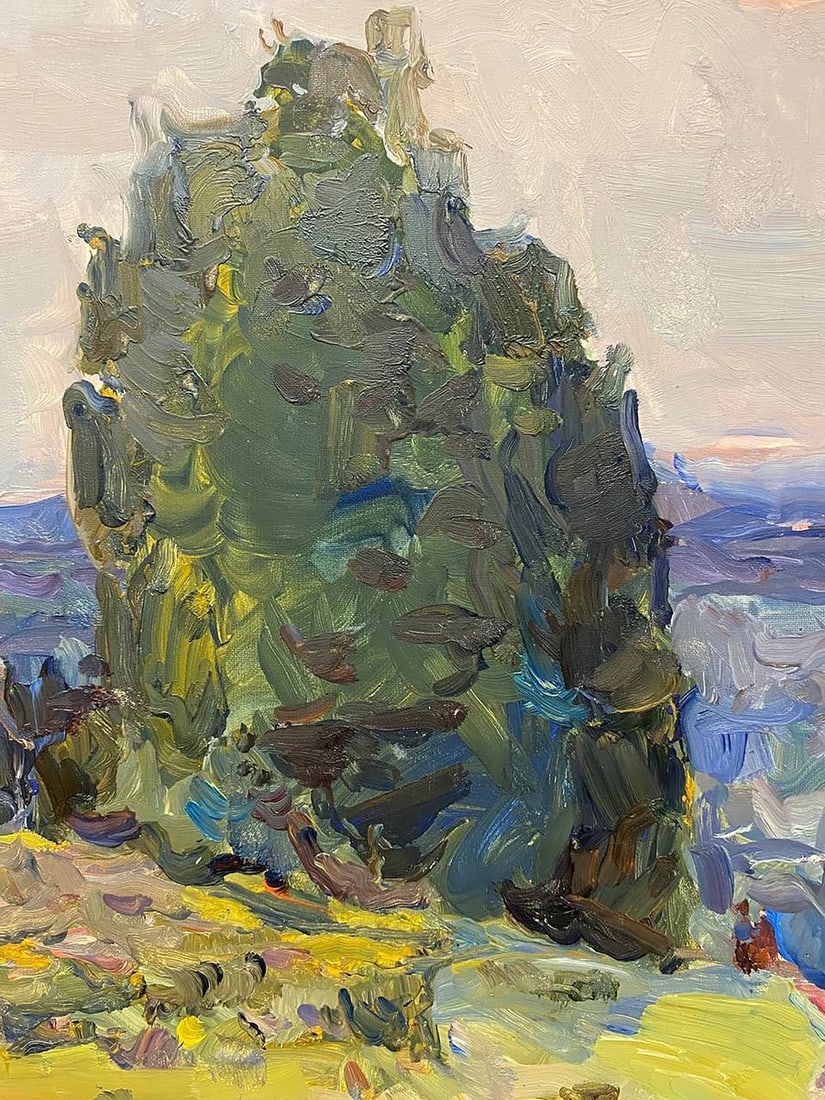 Oil painting On a hill Chernov Leonid Ivanovich - 2