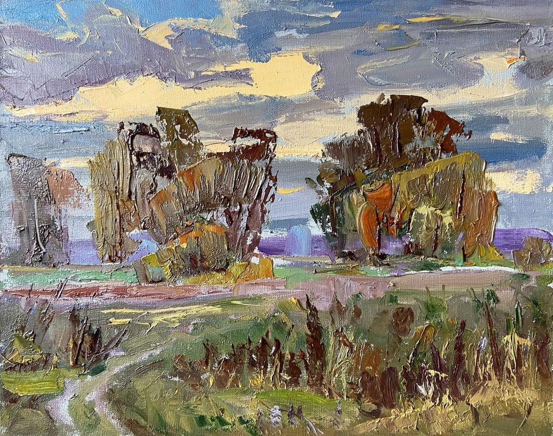 Oil painting Evening in the meadow Kapotenko Ivan Ivanovich: Title: Oil painting Evening in the meadow Kapotenko Ivan Ivanovich Description: NoGap 38 *** ABOUT THIS PAINTING *** * TITLE: "Evening in the meadow" * ARTISTS: Kapotenko Ivan Ivanovich * SIZE: 40x50