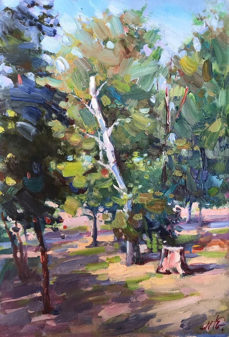 Oil painting Lonely birch Kuzeminsky Nikolay Borisovich: Title: Oil painting Lonely birch Kuzeminsky Nikolay Borisovich Description: NoAAA2060 This oil painting, entitled "Lonely Birch", is a beautiful and serene work of art. It features a lovely birch