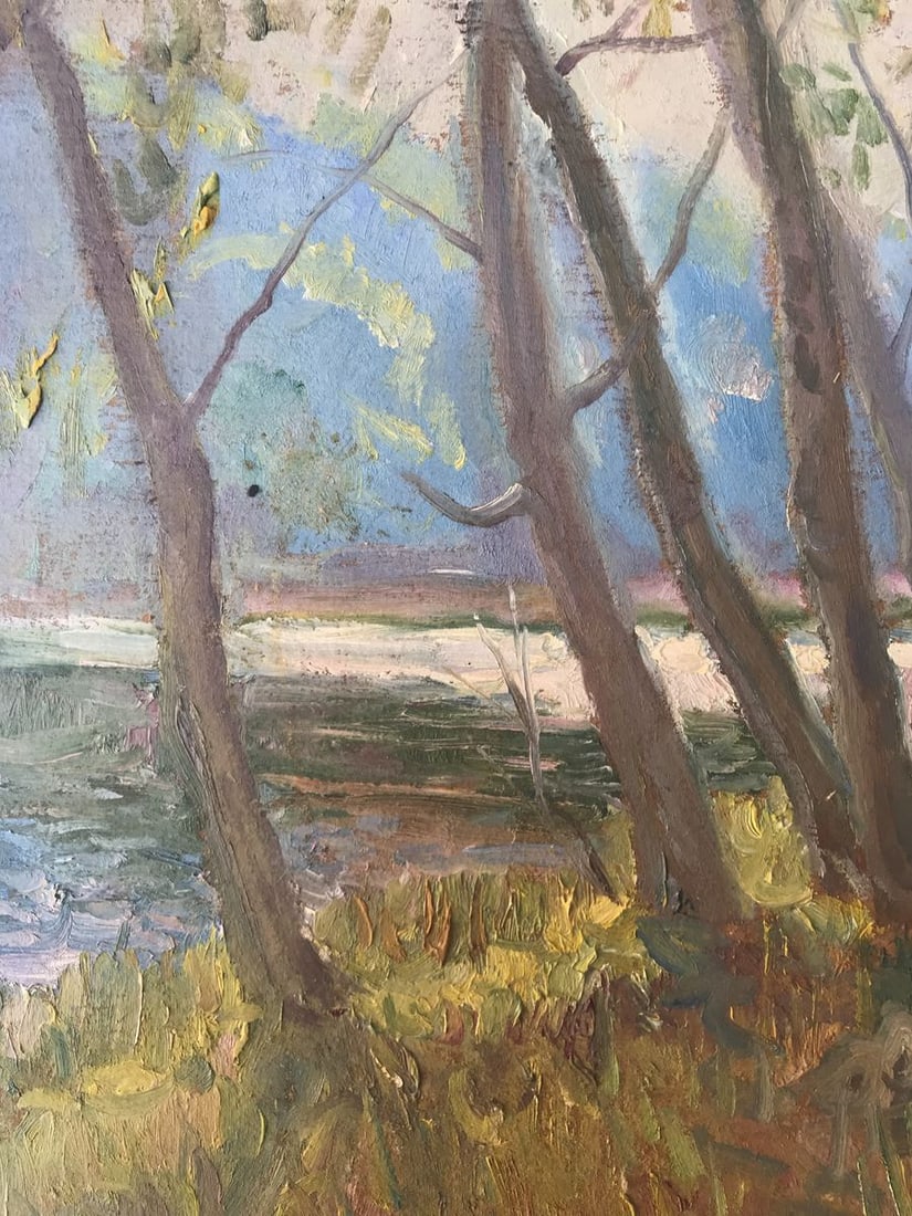 Oil painting Walk in the woods Unknown artist - 7