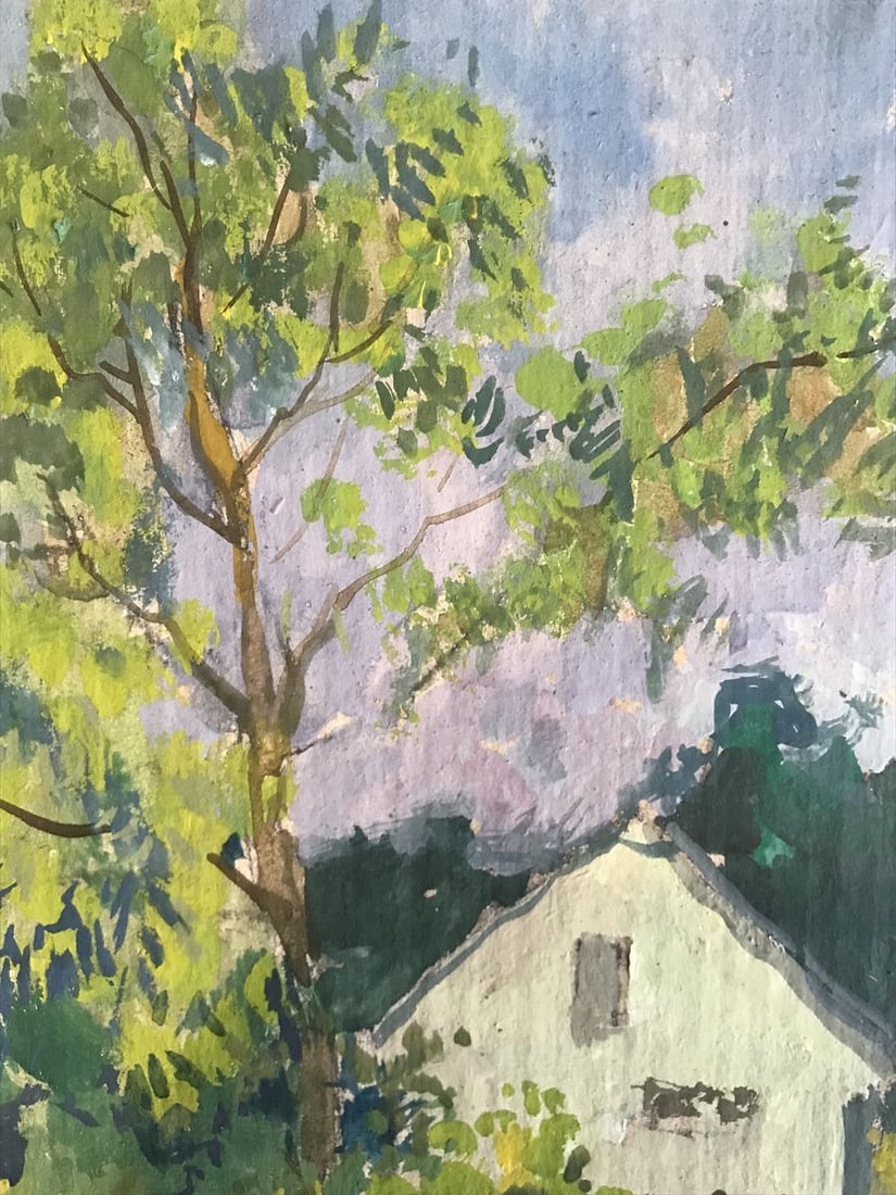 Tempera painting Dandelions have blossomed Wihyrovskii Victor - 4