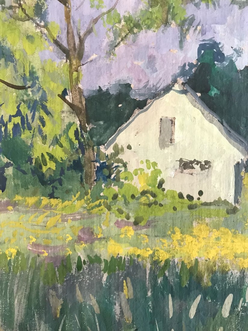 Tempera painting Dandelions have blossomed Wihyrovskii Victor - 7