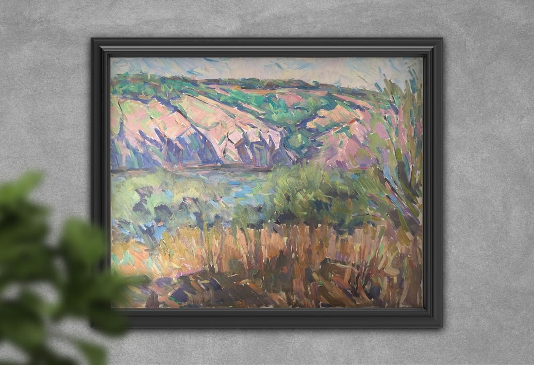 Oil painting Rocky coast Peter Tovpev - 2