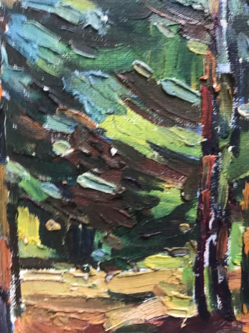 Oil painting Evening in the forest Peter Tovpev - 10