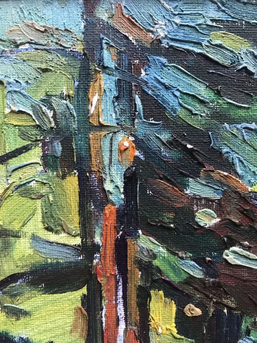 Oil painting Evening in the forest Peter Tovpev - 9