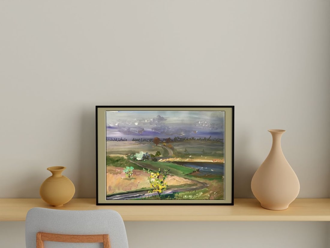 Oil painting It's raining Unknown artist - 3