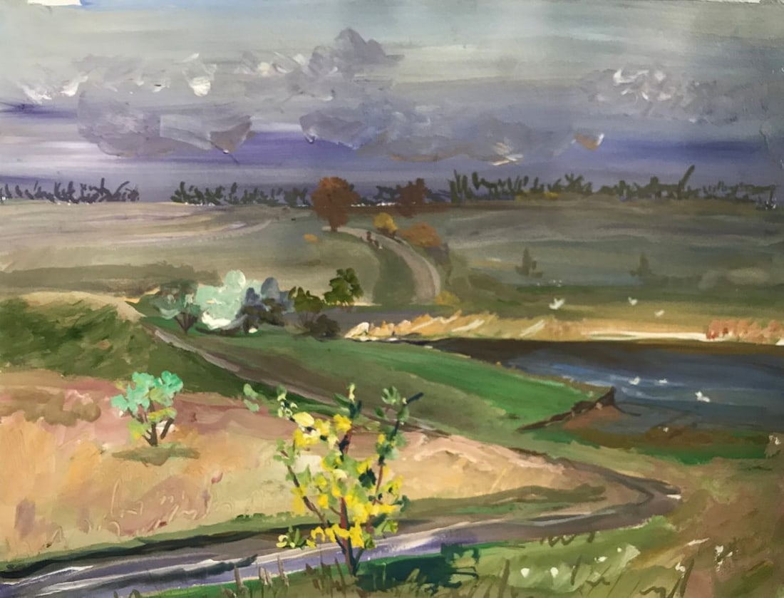 Oil painting It's raining Unknown artist - 4