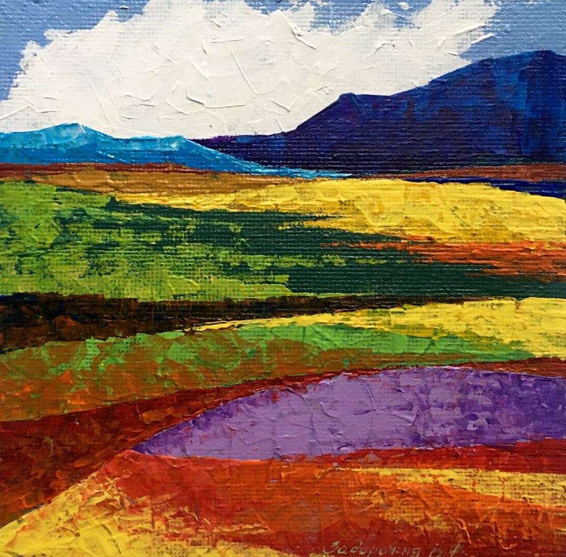 Oil painting Fields and mountains Zadorozhnya V. V.: Title: Oil painting Fields and mountains Zadorozhnya V. V. Description: NoAAA2589 *** ABOUT THIS PAINTING *** * TITLE: "Fields and mountains" * ARTISTS: Zadorozhnya V. V. * SIZE: 20x20 cm/'7.87x7.87 i