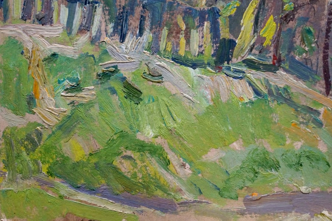 Oil painting House over the river Kokin Mikhail Alexandrovich - 2