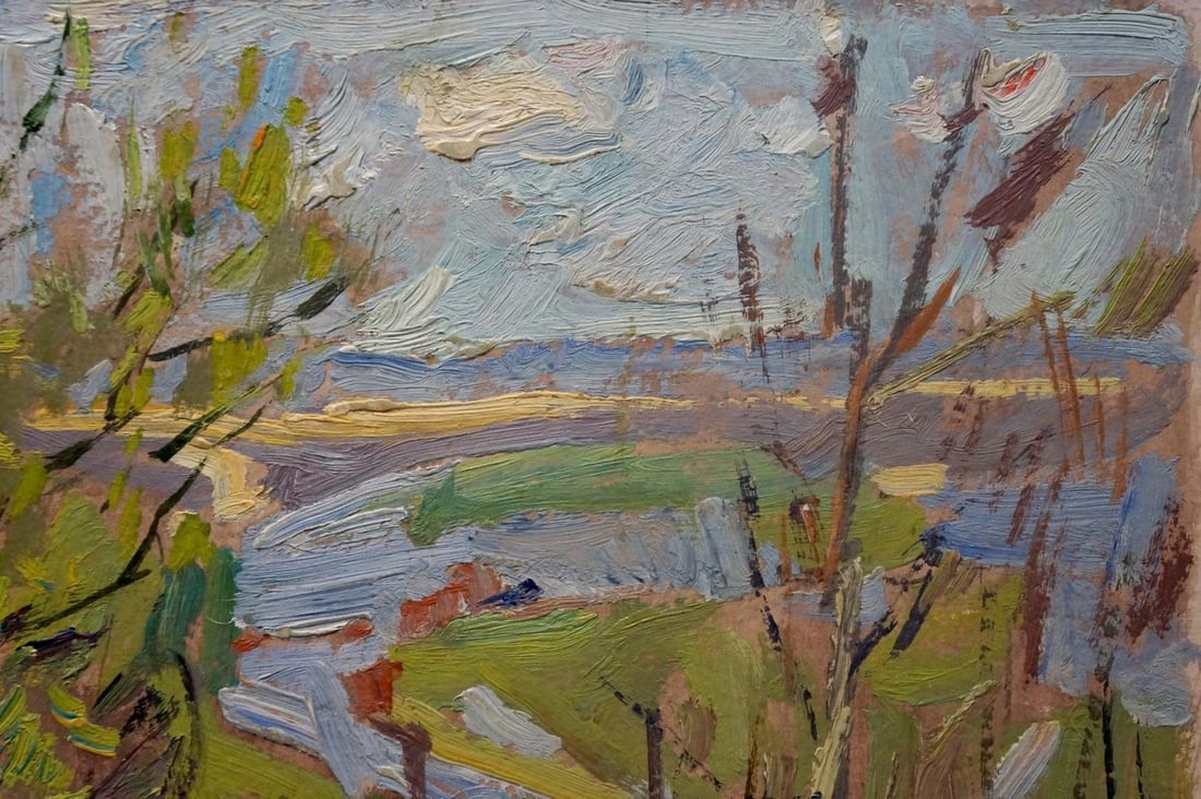 Oil painting House over the river Kokin Mikhail Alexandrovich - 4