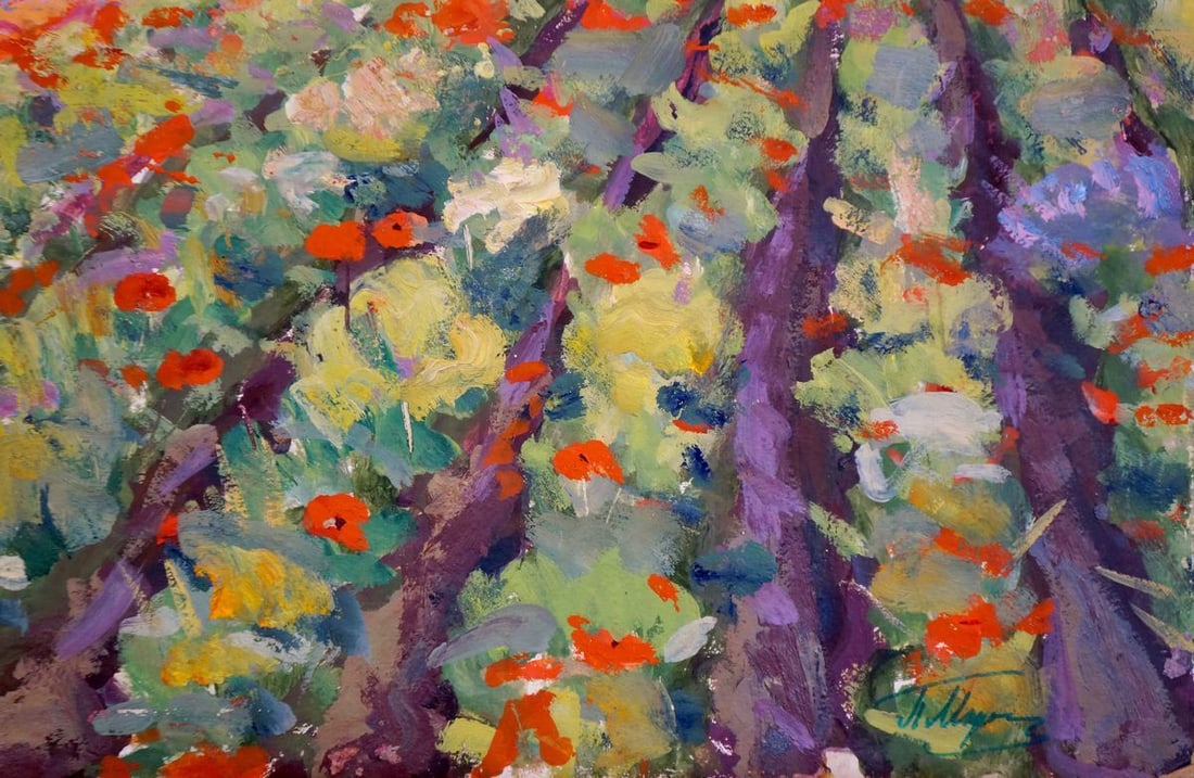 Oil painting Poppy field Miroshnichenko Pavel Petrovich - 5