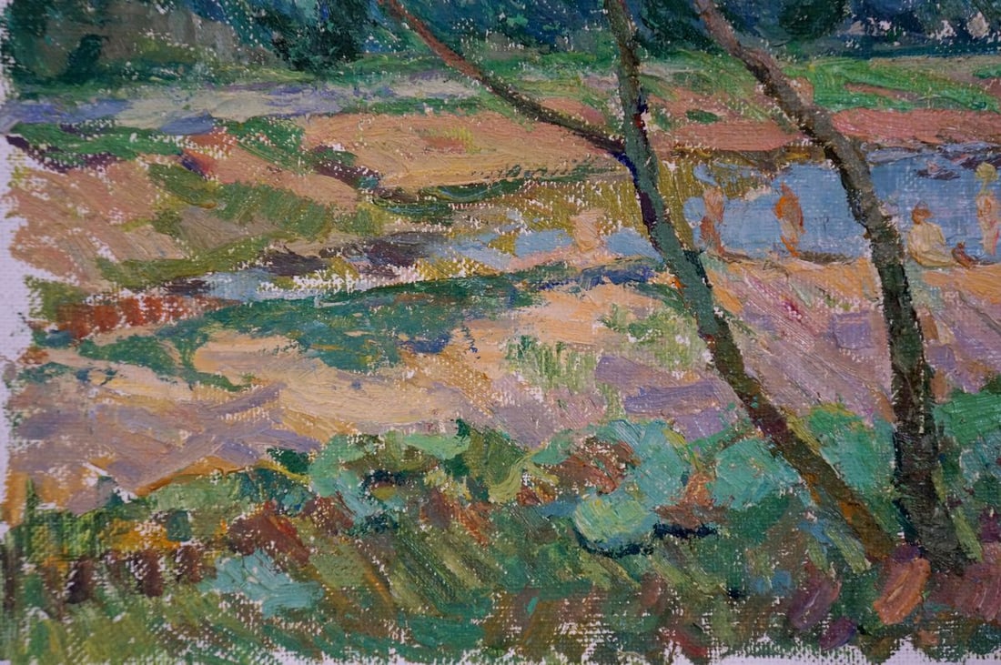 Oil painting Children on the shore Sevastyanov Viktor Grigorievich - 2