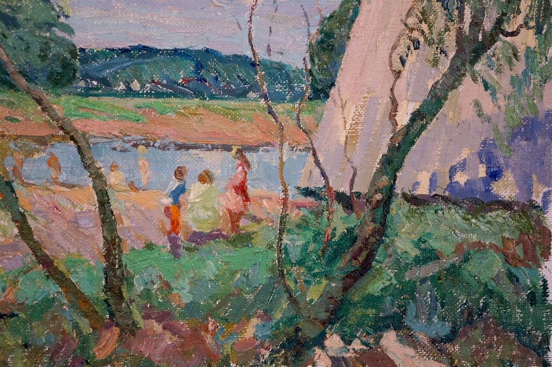 Oil painting Children on the shore Sevastyanov Viktor Grigorievich - 5