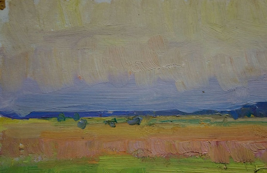 Oil painting Field landscape Koshtelyanchuk Leonty Filippovich - 3