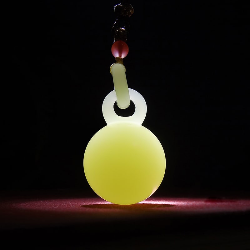 Hetian Jade Lucky Ball Pendant w Certificate - 6