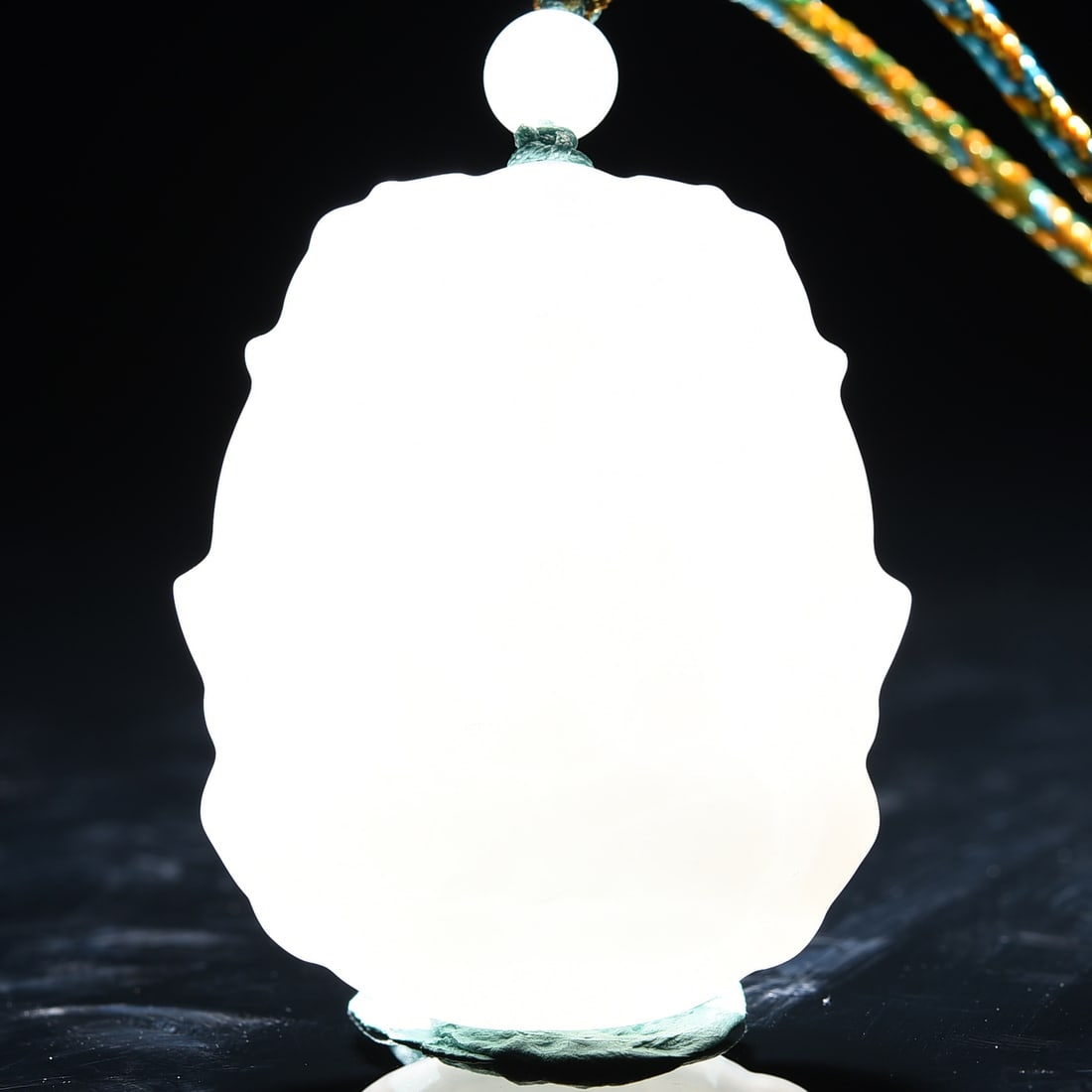 White Hertian Jade Pendant - Buddha - 4