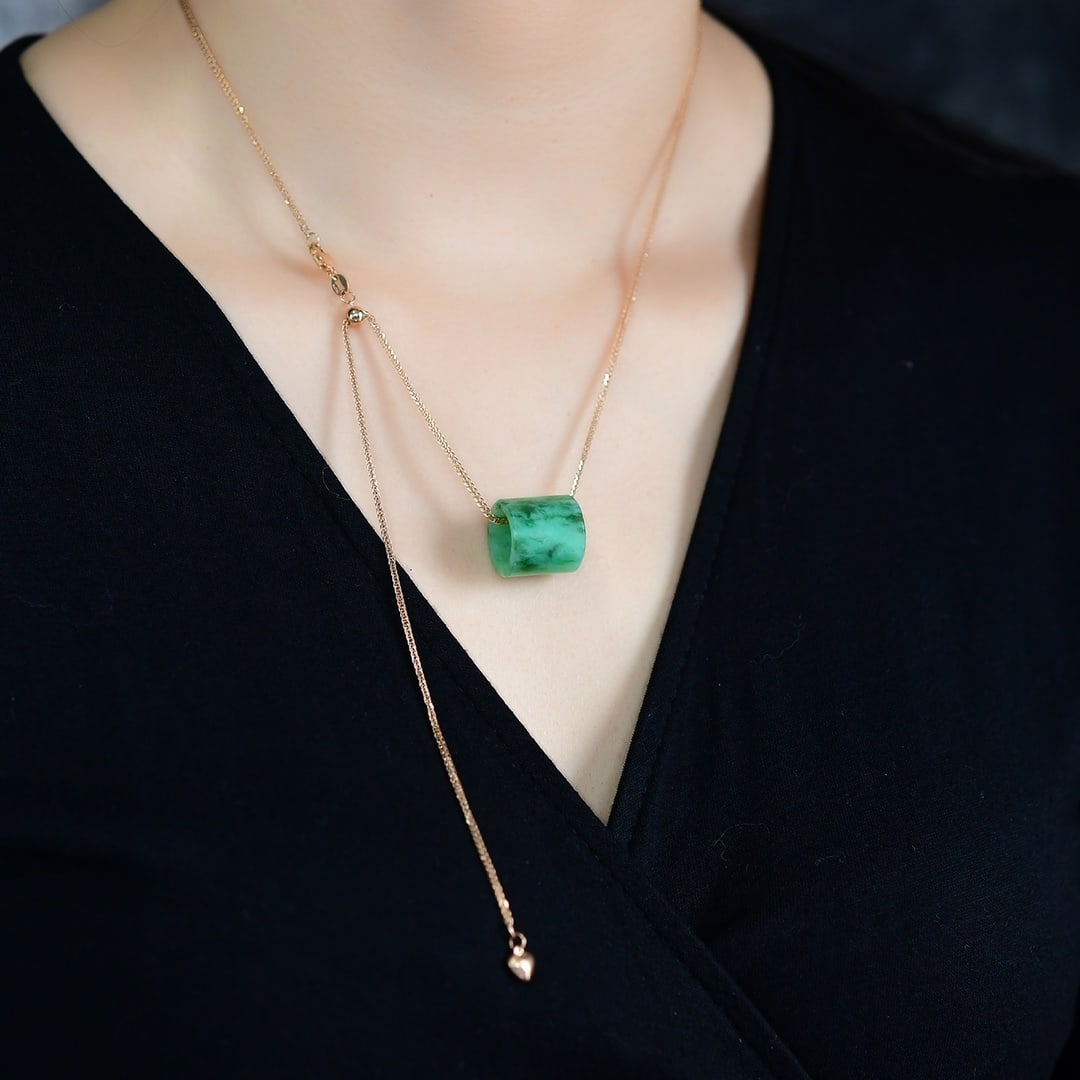 Green Jadeite Pendant - Lu Lu Tong - 6