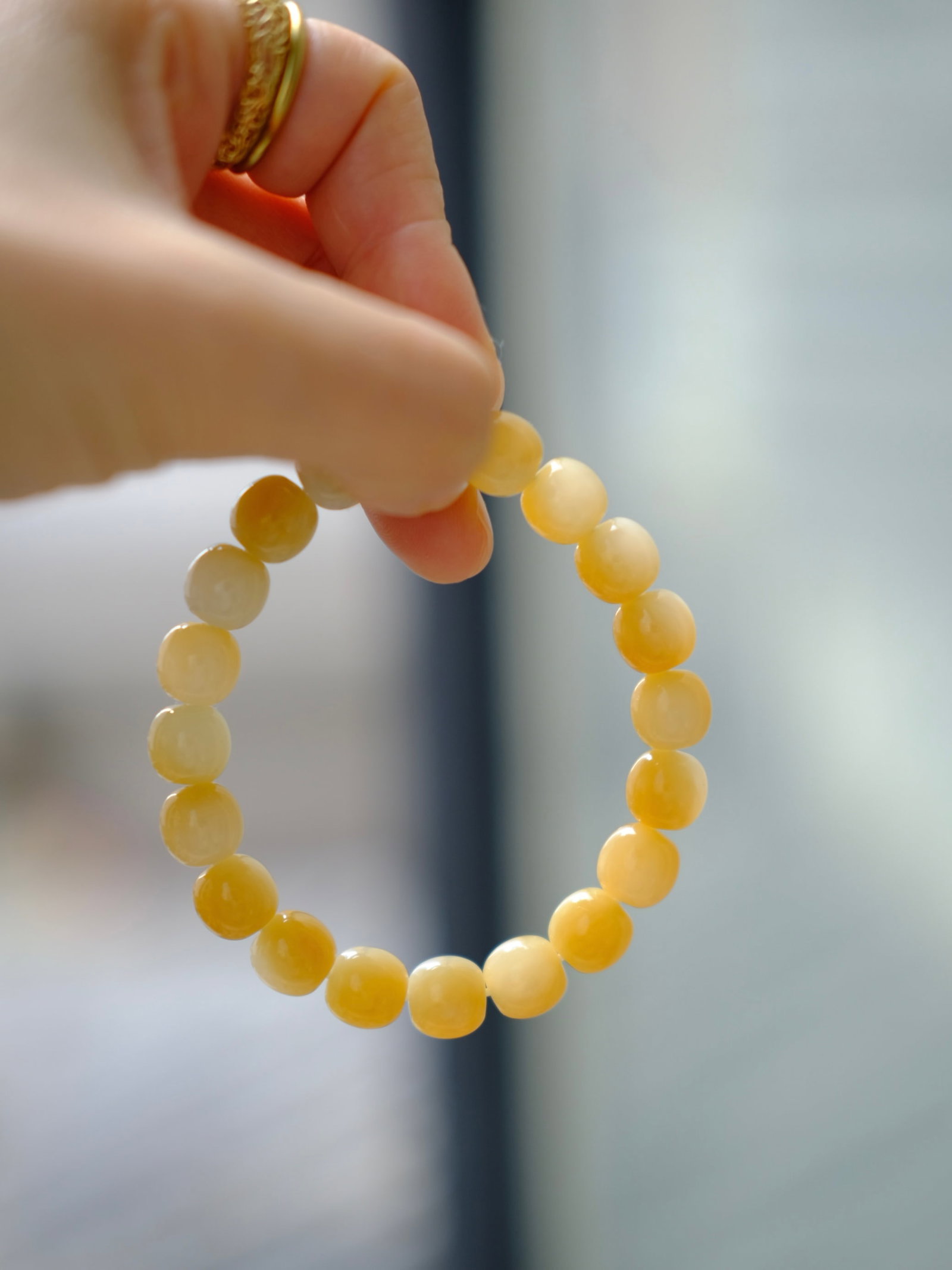 Natural Hetian Jade Beads Bracelet Bangle w Certificate - 7