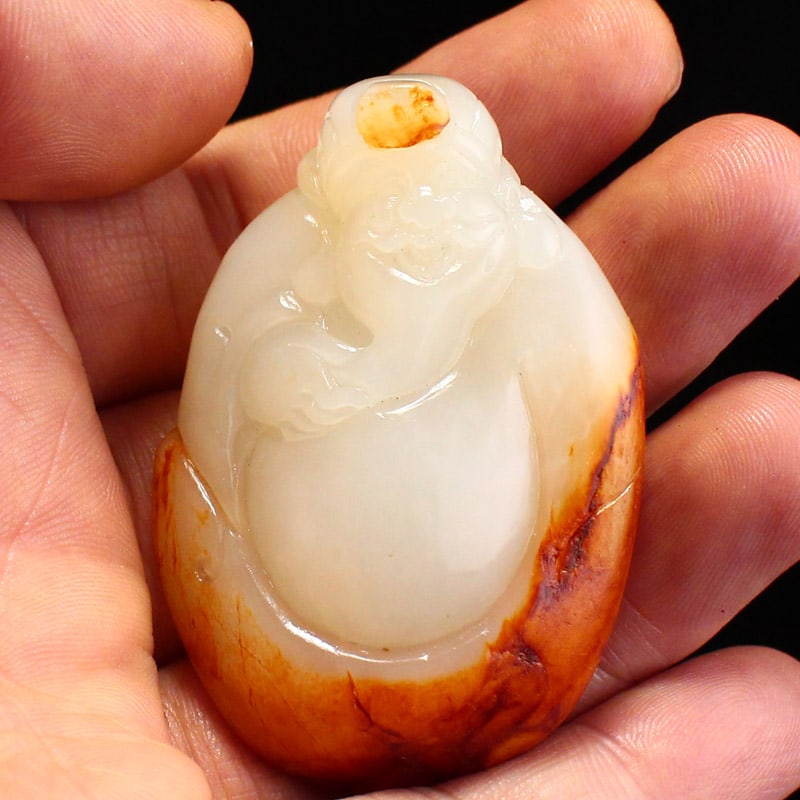 Hetian Jade Pednant - Fortune Taoism Deity - 4