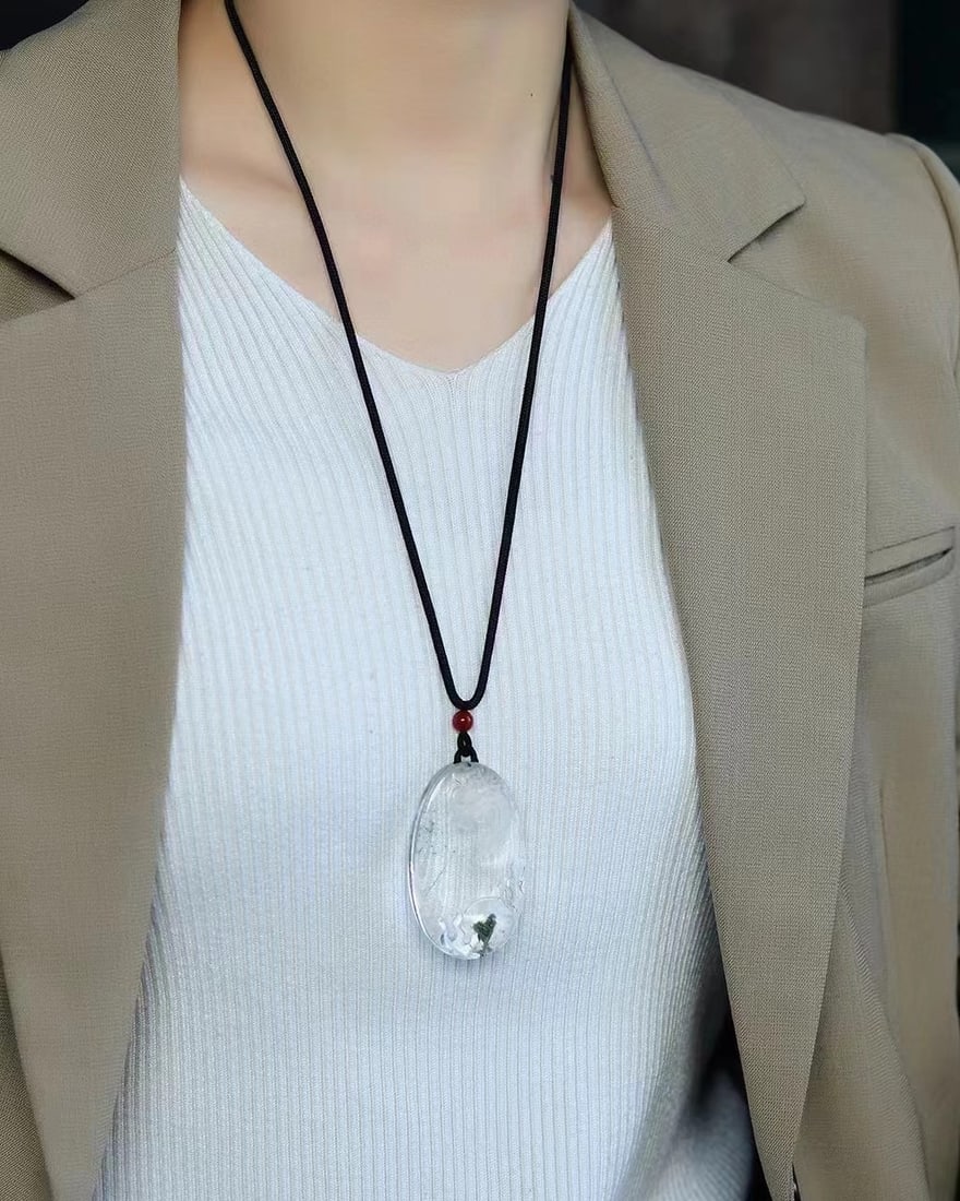 Crystal Dragon Pendant w Certificate - 5