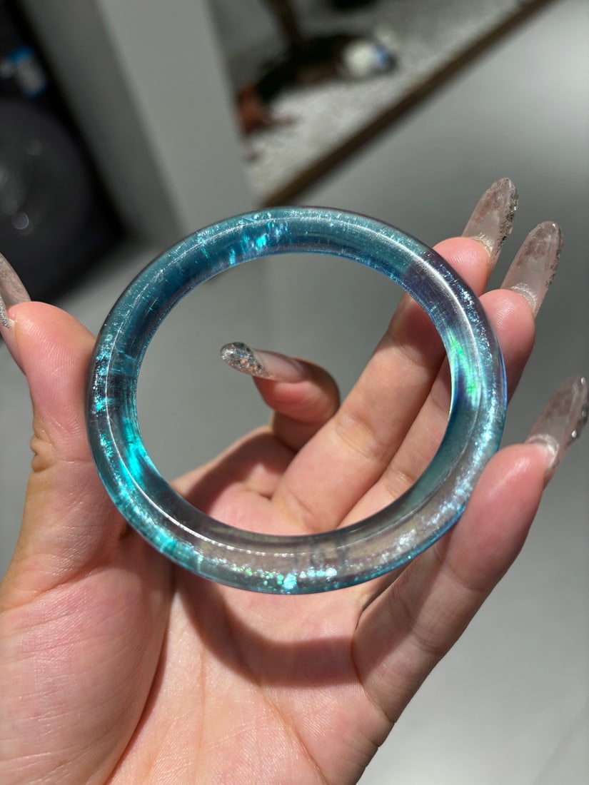 Inside Diameter 55.3mm Natural Aquamarine Bracelet - 2