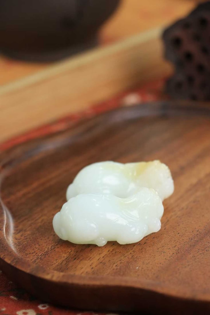 A Pair Hetian Jade Pendant - Pixiu - 2