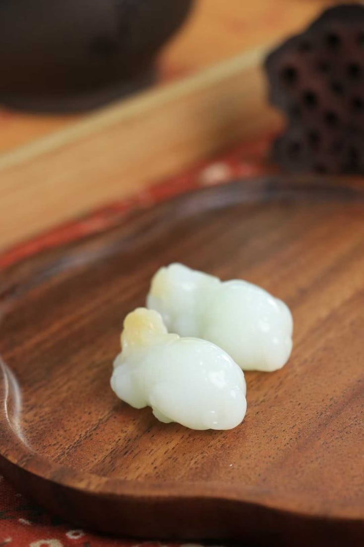 A Pair Hetian Jade Pendant - Pixiu - 4