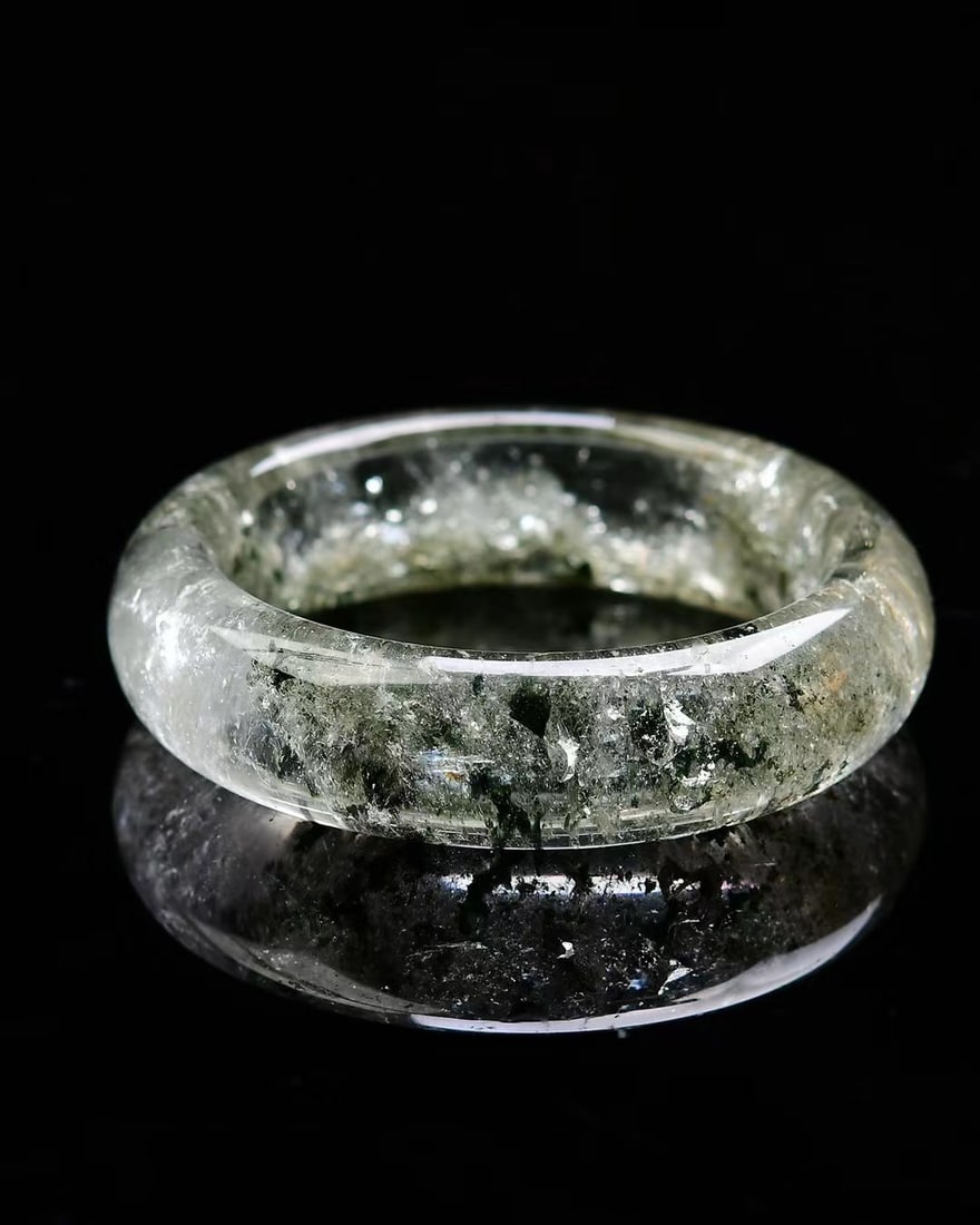 Inside Diameter 52mm Green Crystal Bracelet w Certificate - 4