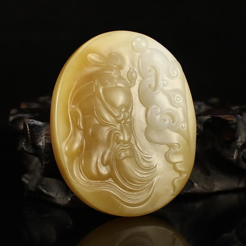 Hetian Jade Pendant - Guangong (1 of 5)