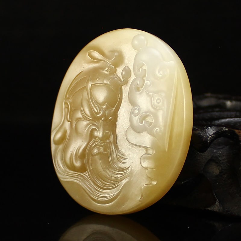 Hetian Jade Pendant - Guangong - 2