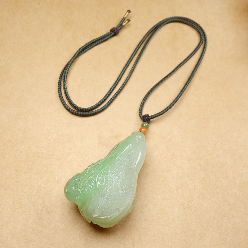 Hetian Jade Pendant - Ruyi Cabbage - 7