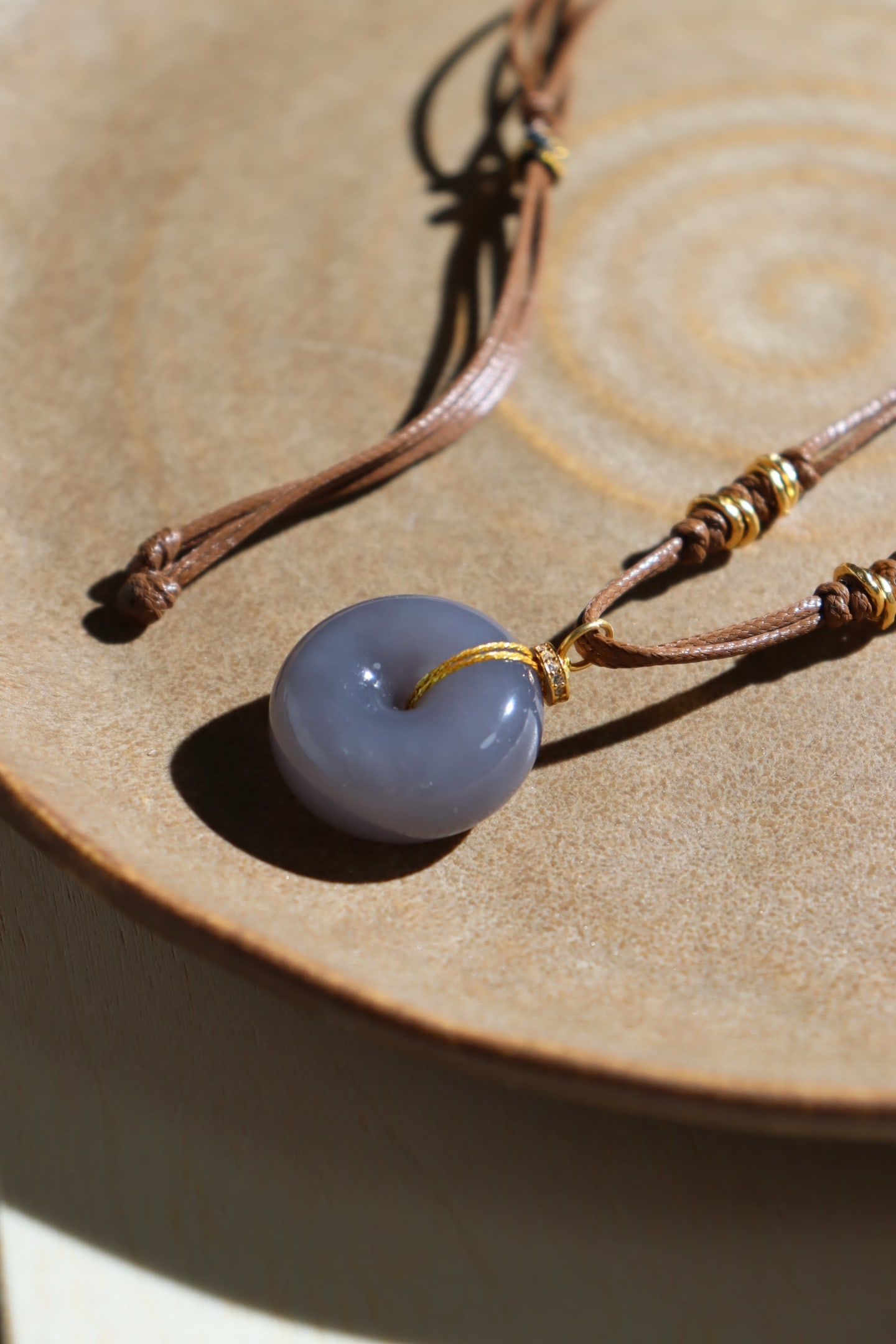 Purple Hetian Jade Lucky Pendant - 2