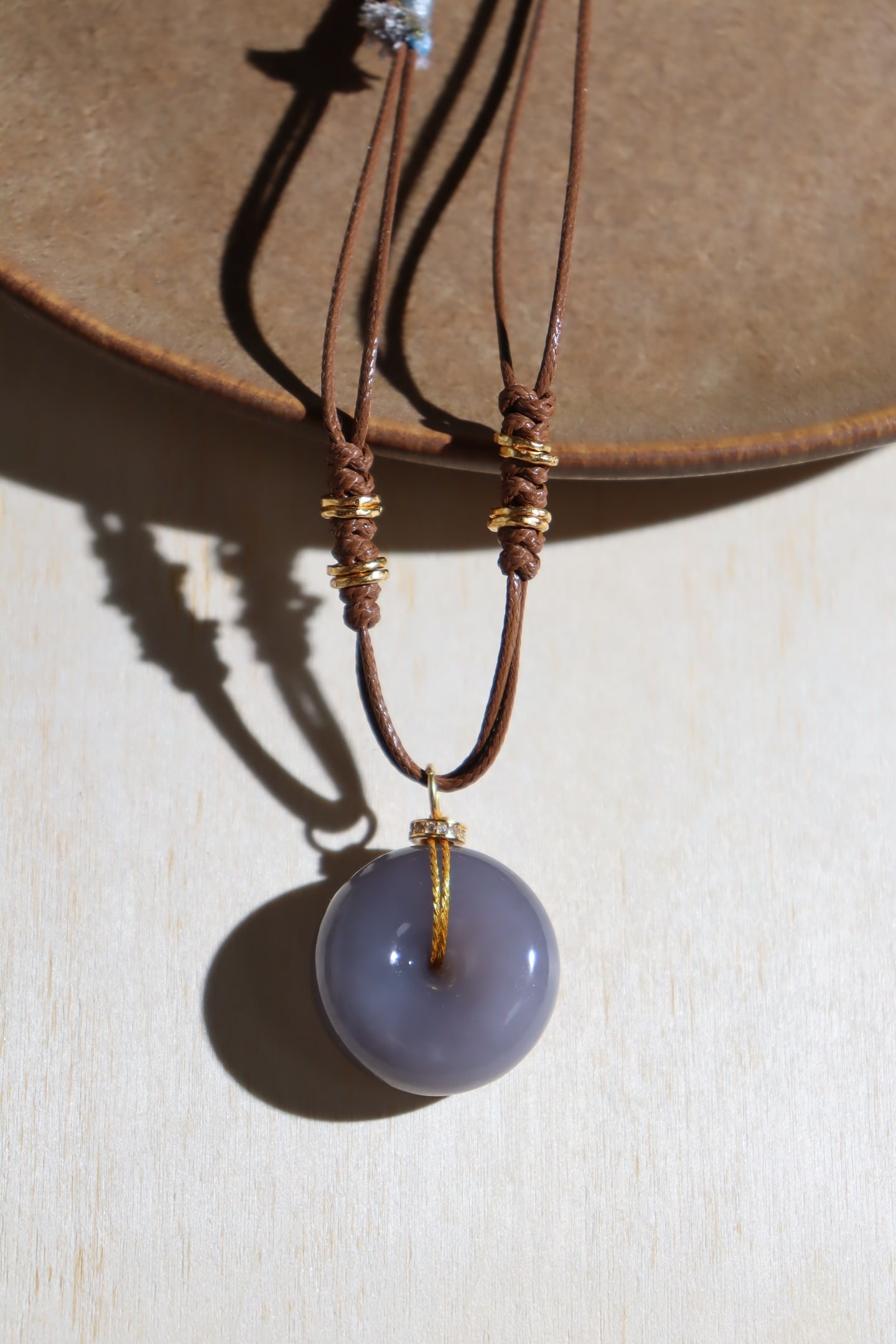 Purple Hetian Jade Lucky Pendant - 5