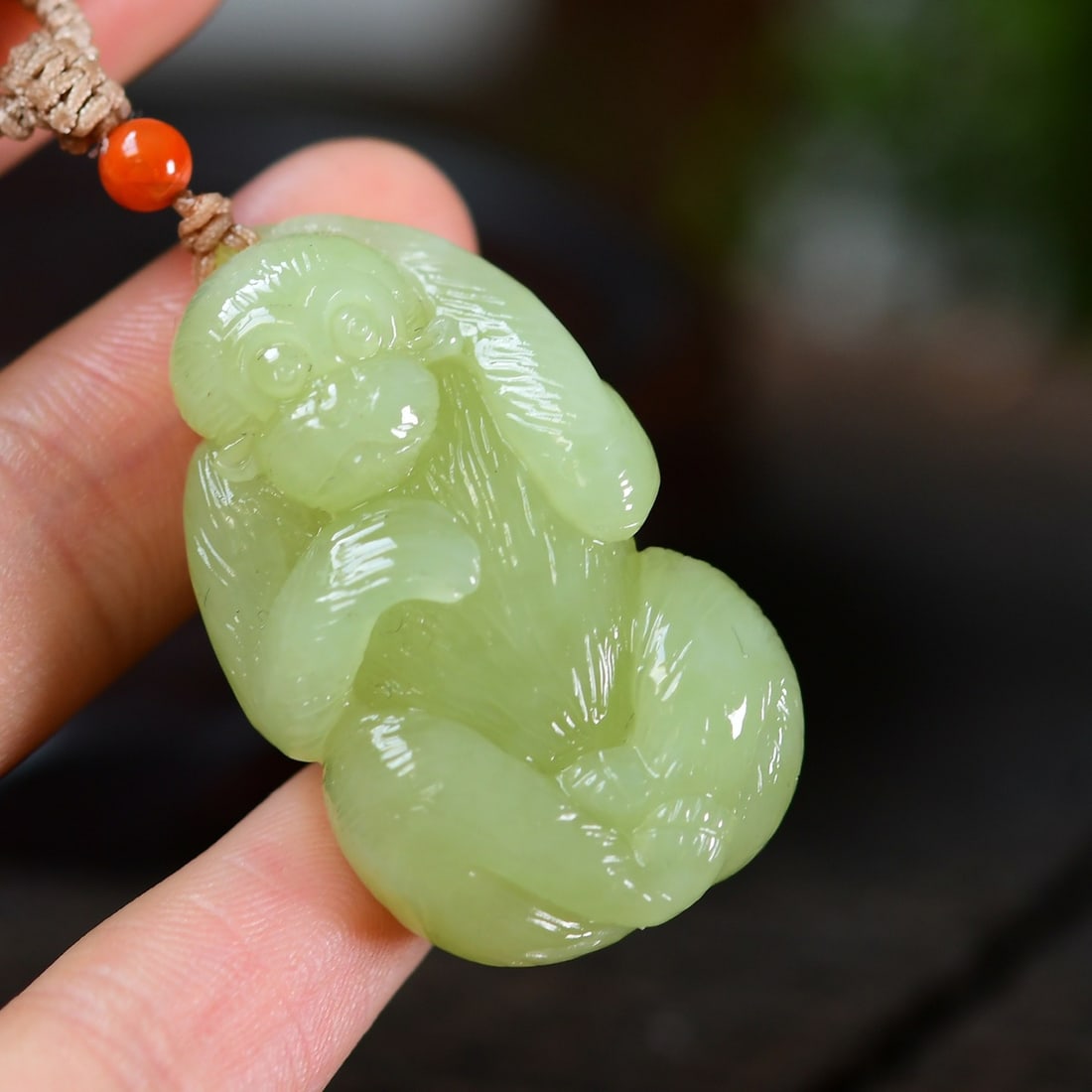 Hetian Jade Pendant - Monkey - 4