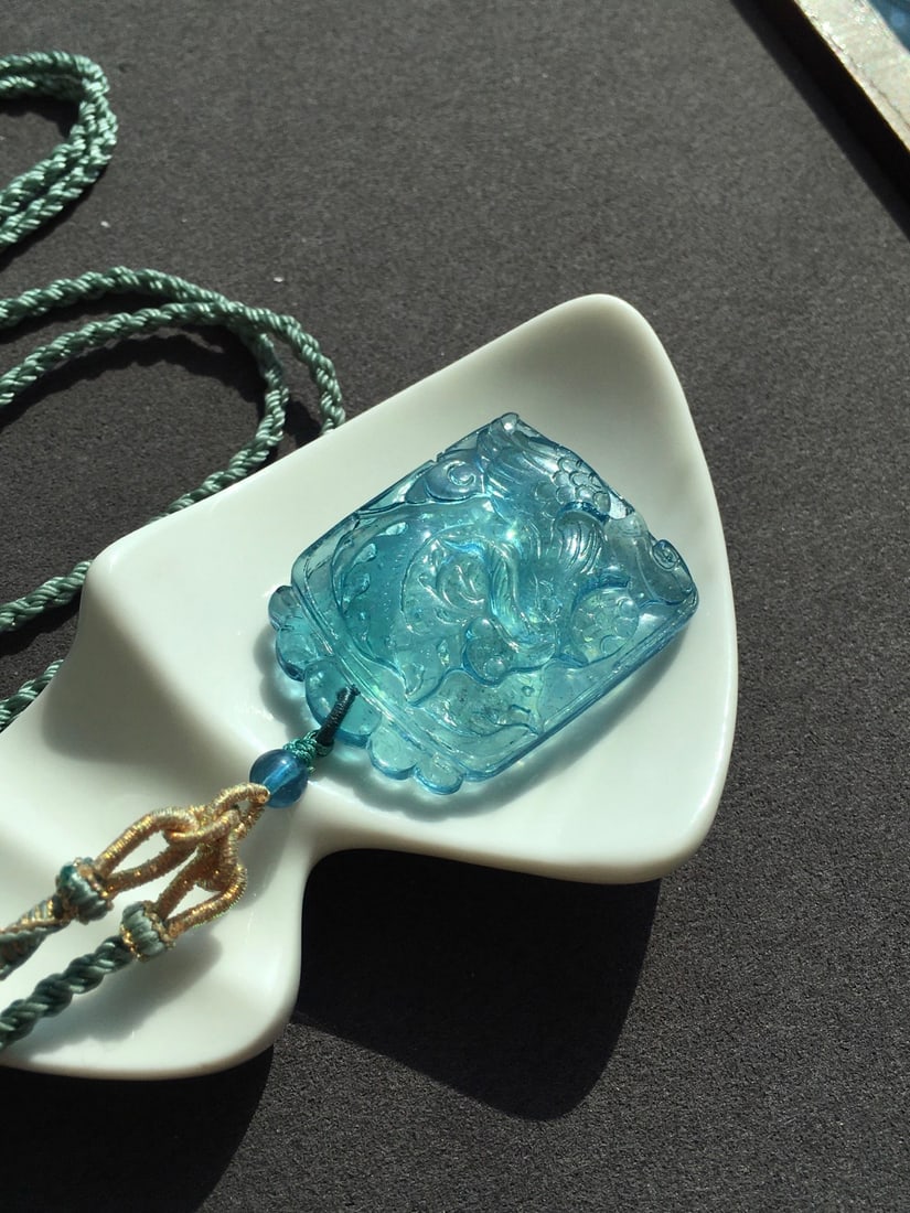Natural Aquamarine Pendant - Phoenix - 2
