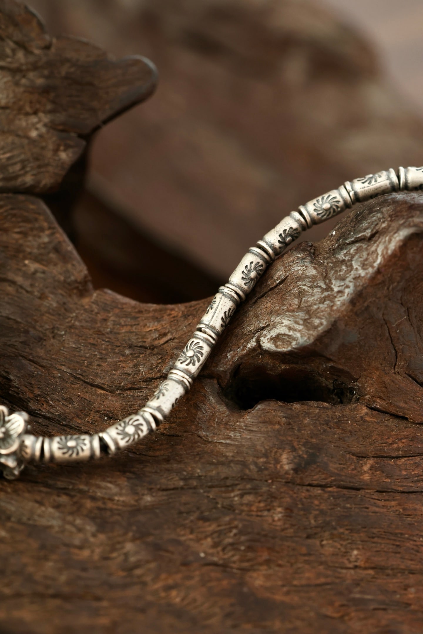 Green Jadeite Leaf Pendant & Green Jadeite,Pure Silver Necklace - 7