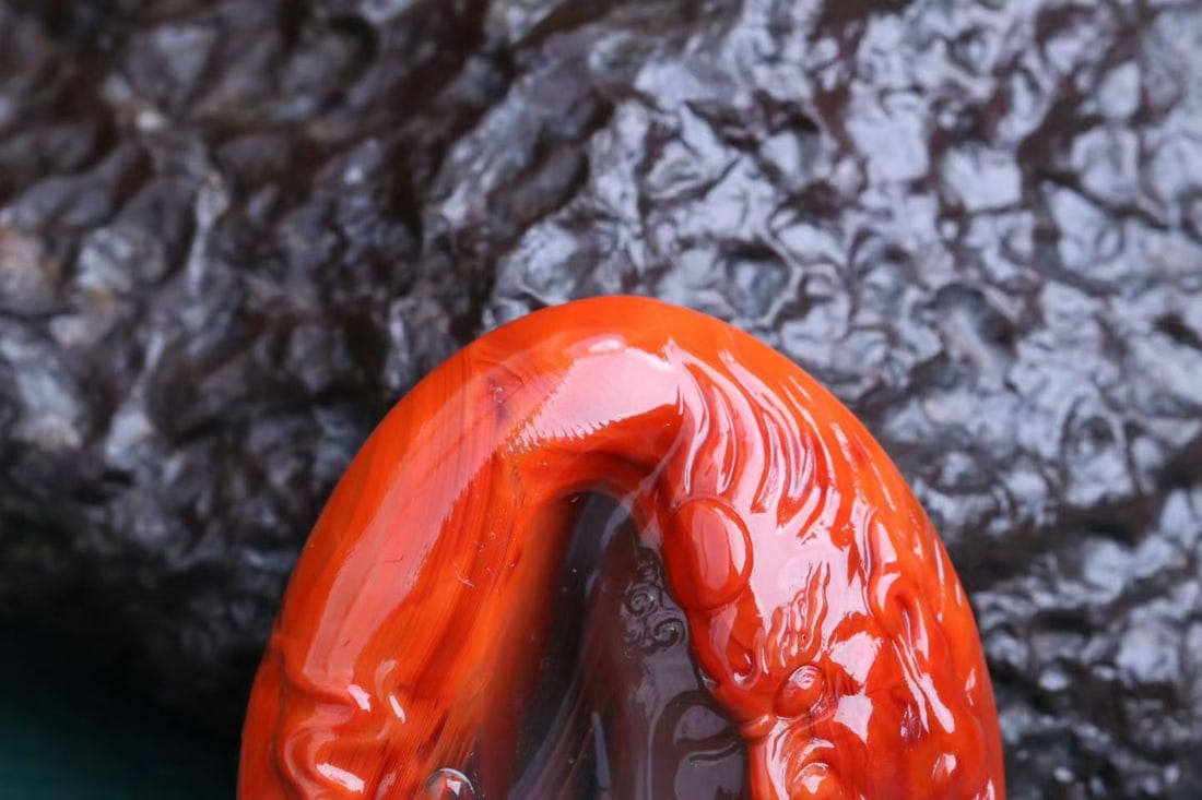 Nanhong Agate Pendant - Buddha - 2