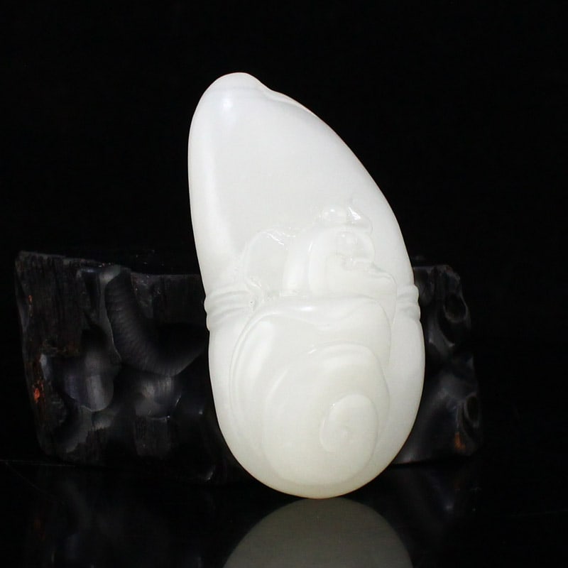 Hetian Jade Pendant - Snail - 2