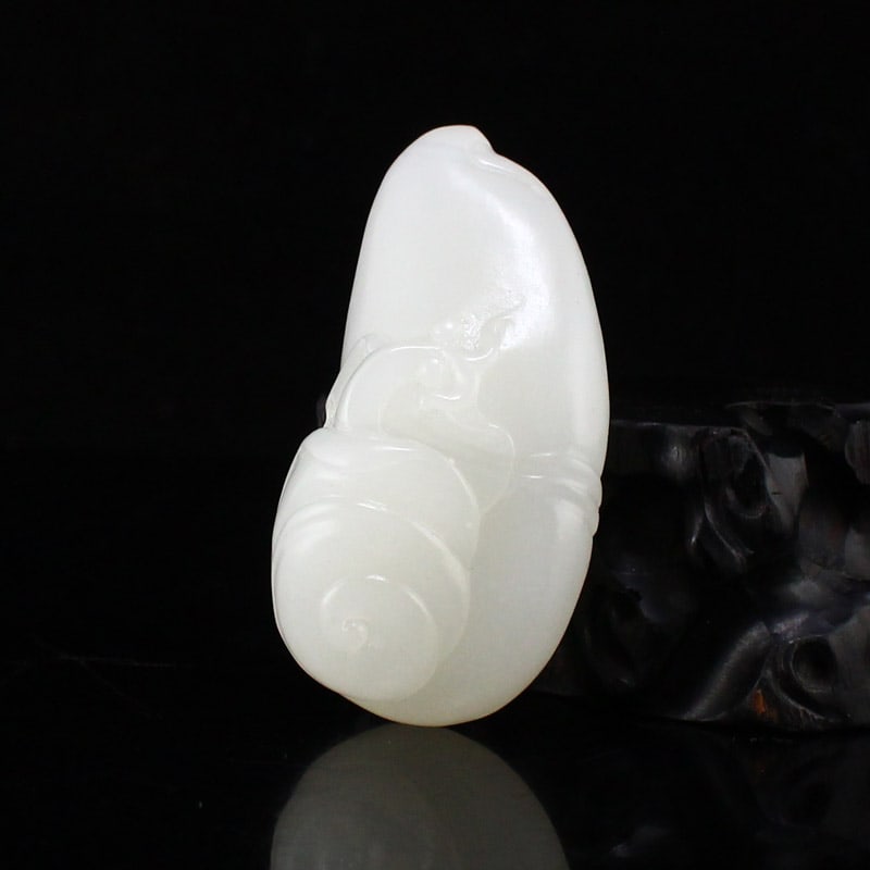 Hetian Jade Pendant - Snail - 3