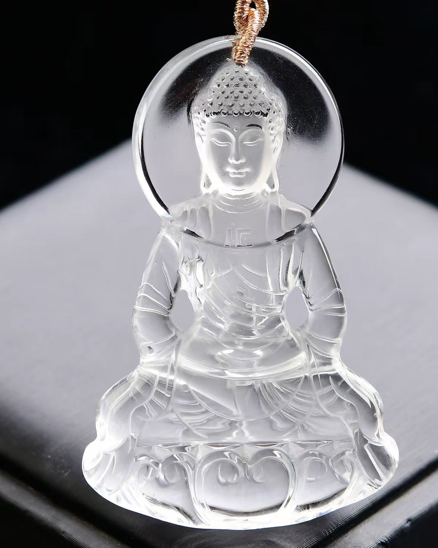 White Crystal Pendant - Kwan-yin - 2