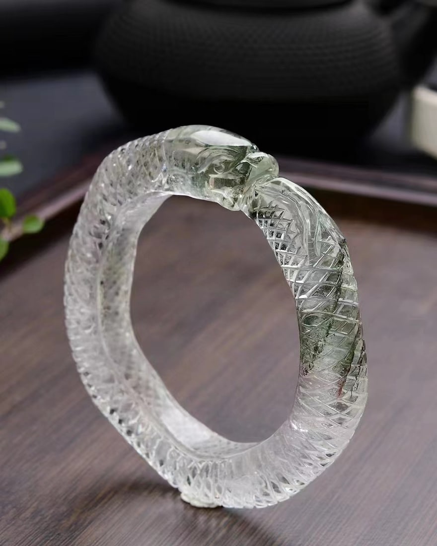 Inside Diameter 55mm Crystal Snake Bracelet with Certificate - 2