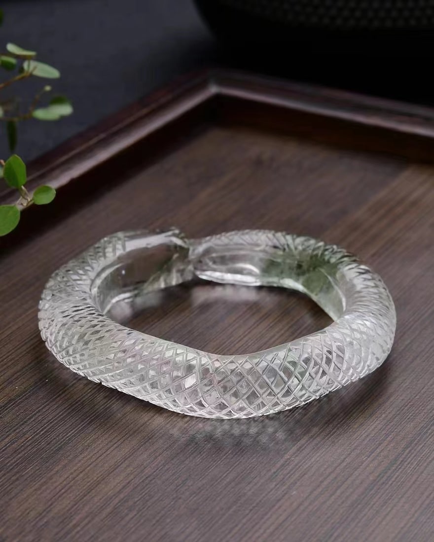 Inside Diameter 55mm Crystal Snake Bracelet with Certificate - 6
