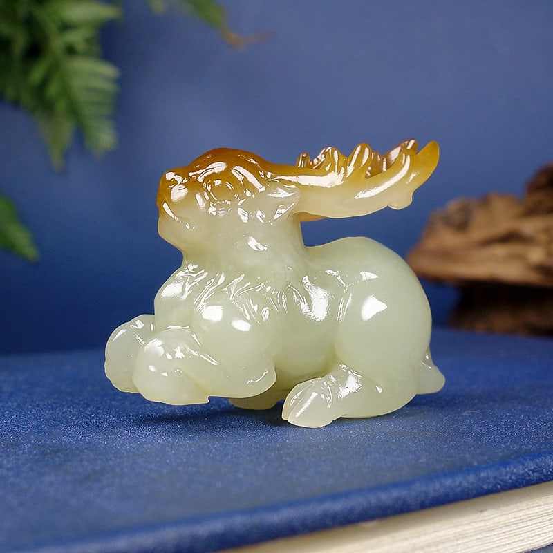 Hetian Jade Pendant - Deer - 2