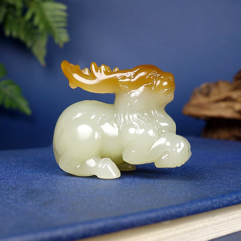 Hetian Jade Pendant - Deer - 3