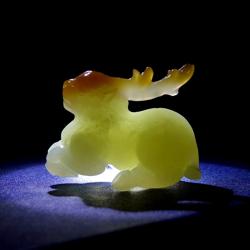 Hetian Jade Pendant - Deer - 8