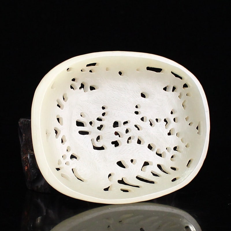 Openwork Hetian Jade Pendant - Dragon - 4