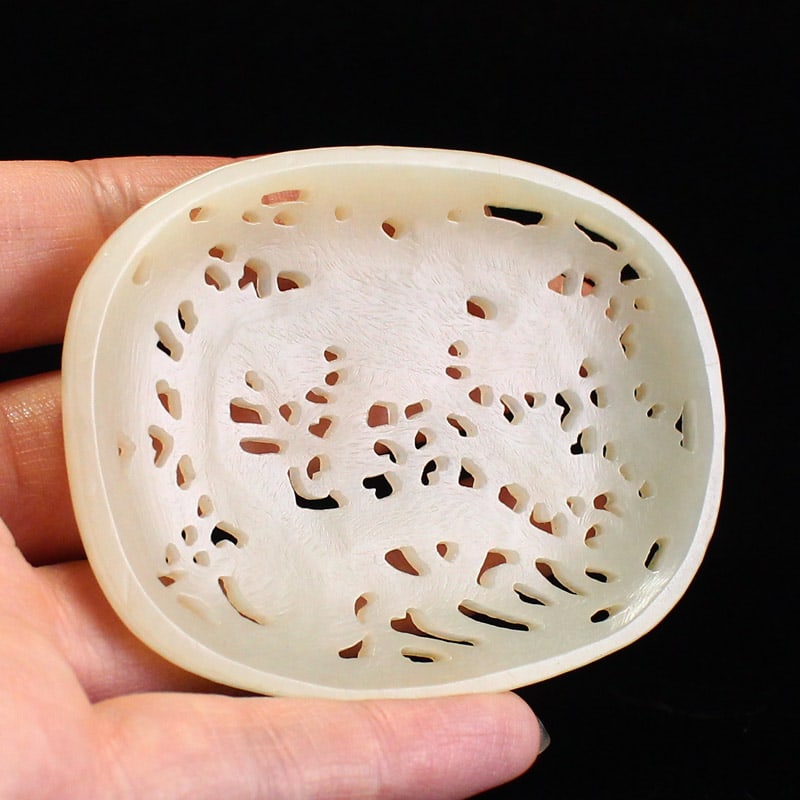 Openwork Hetian Jade Pendant - Dragon - 6